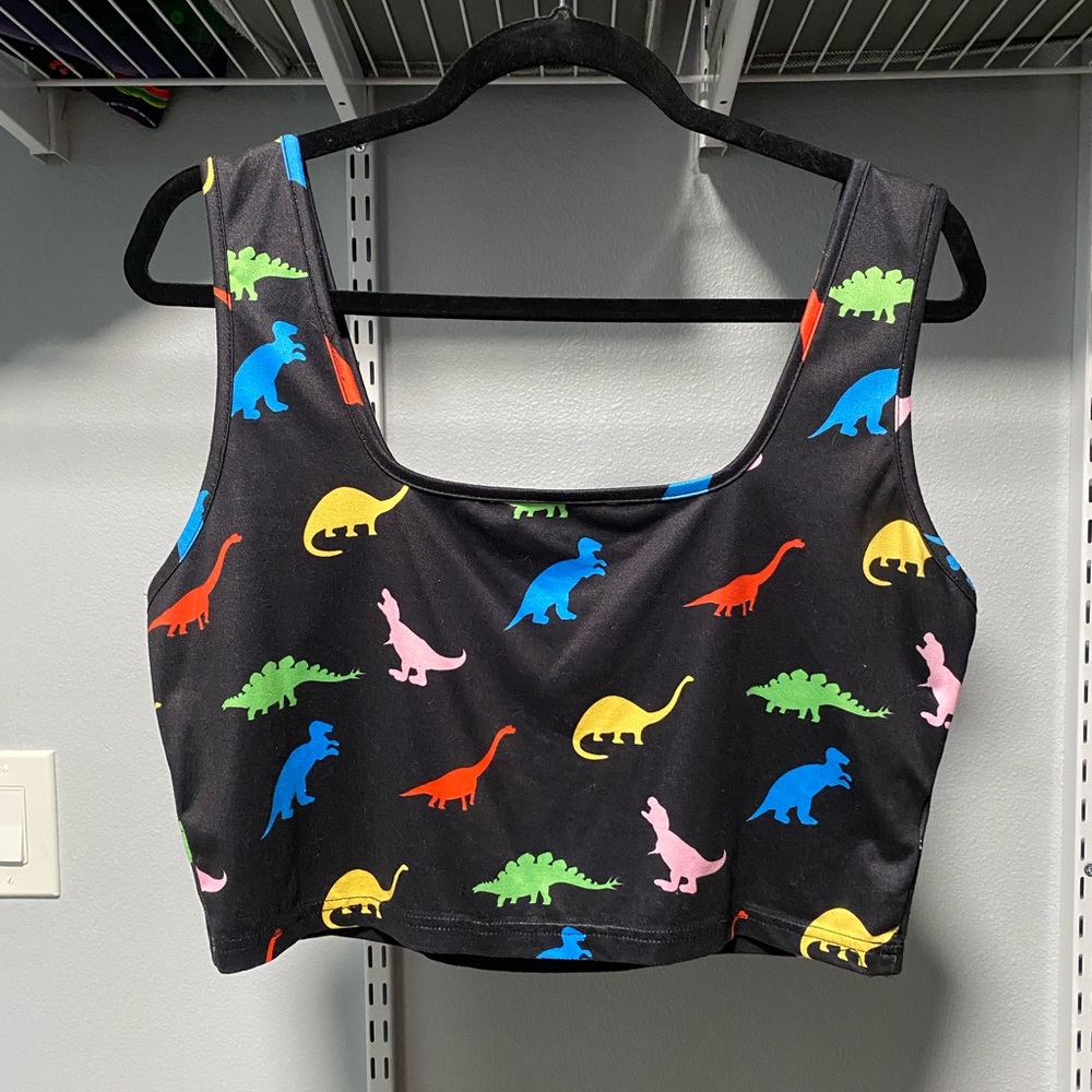 SHEIN curve Dino crop top